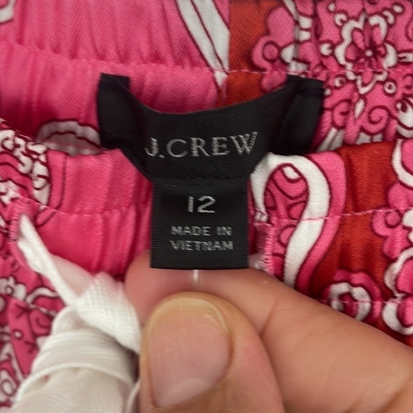J Crew Pink Paisley Relaxed Satin Pant - Picture 8 of 10